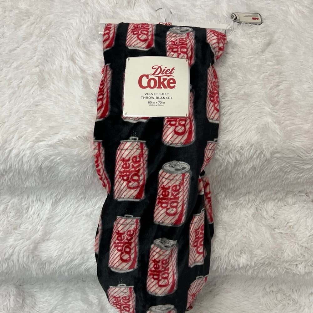 Diet Coke Plush Throw Blanket